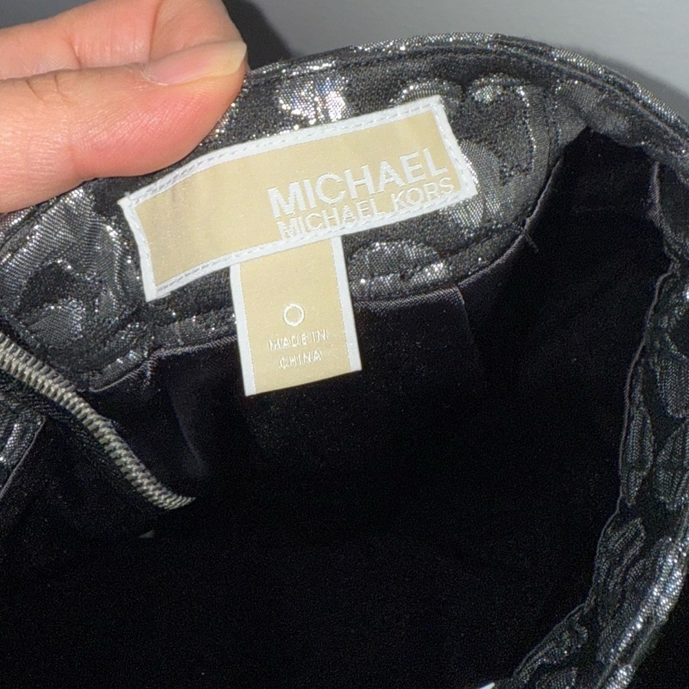 Michael Michael Kors Metallic Leopard Jacquard Mini Skirt size 0 - Picture 8 of 8